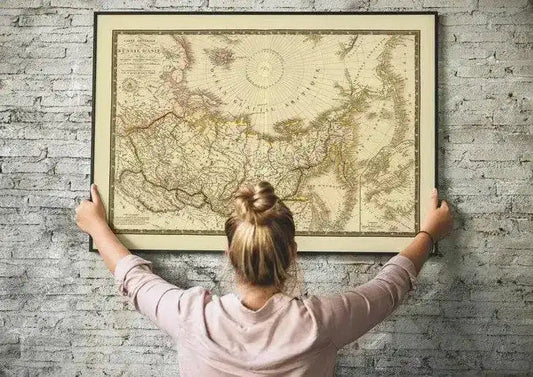 Historical Map of Russia in Asia 1821| Old Map Wall Decor