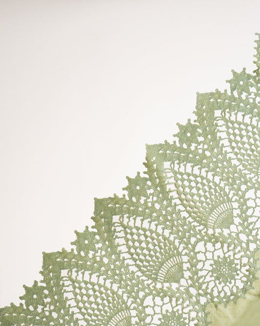 Light Green Vinyl Lace Tablecloth