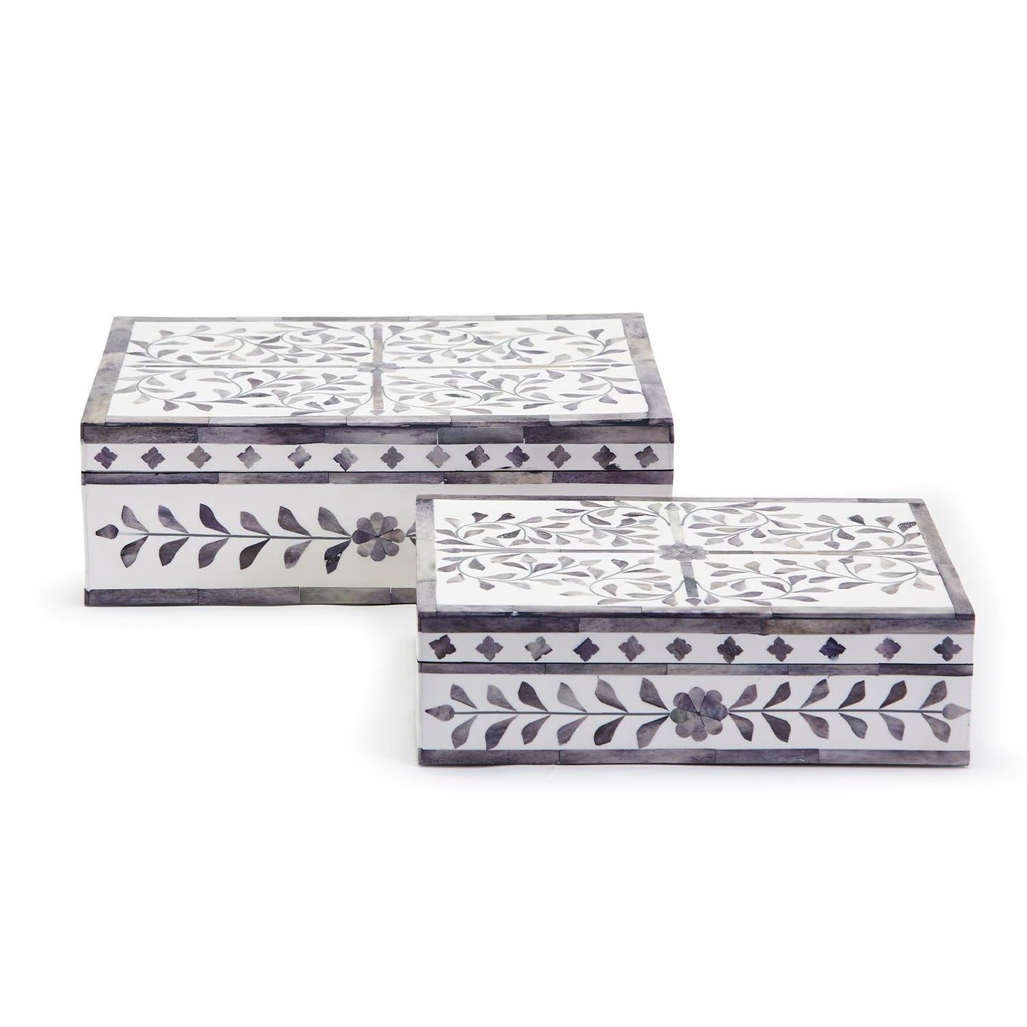Gray and White Bone Inlay Box
