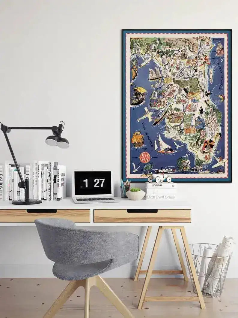 Map of State of Florida| Decorative Wall Art