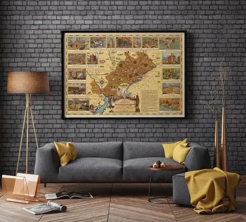 Map of the Territory Served by Philadelphia Electric Company| Poster Vintage