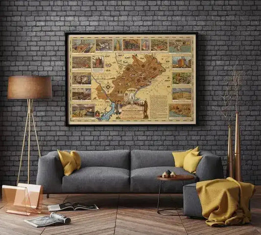 Map of the Territory Served by Philadelphia Electric Company| Poster Vintage