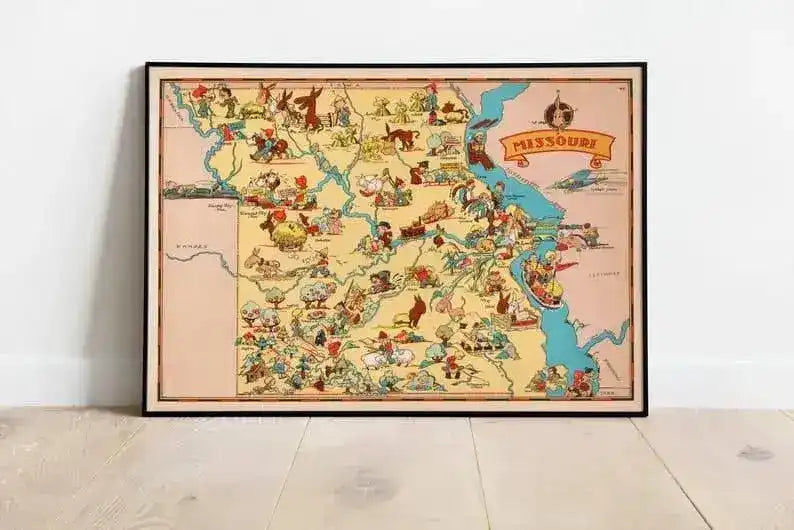 Missouri Map Print| Art History