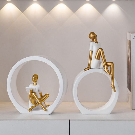 Modern Resin Abstract Desktop Girl Ornament
