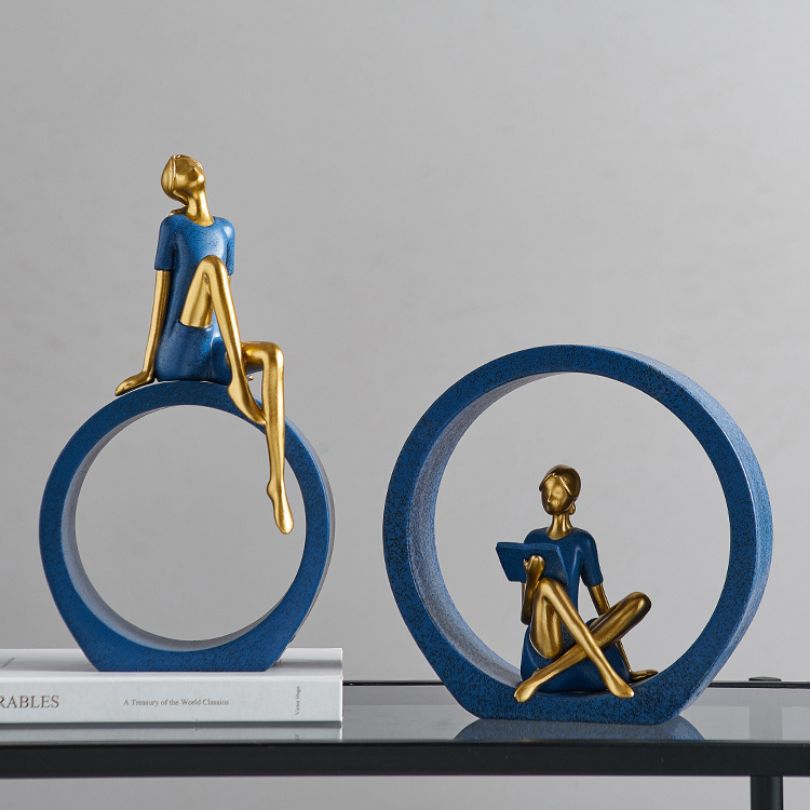 Modern Resin Abstract Desktop Girl Ornament