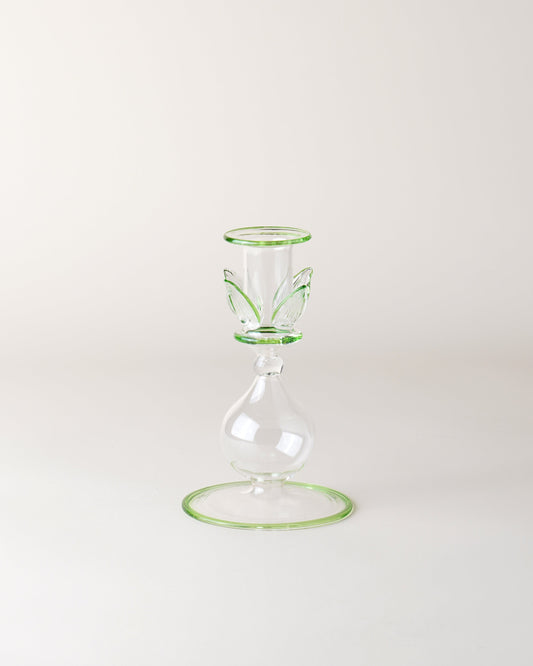 Morning Lotus Candle Holder Large Green