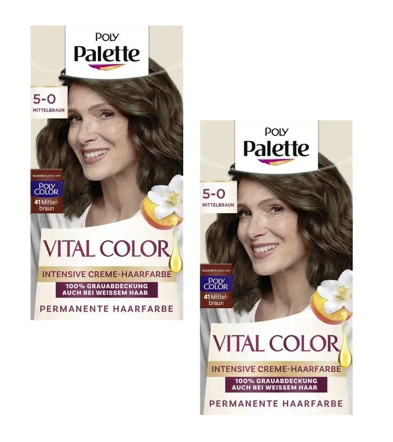 2xPack Schwarzkopf Poly Palette  Vital Color Intensive Cream Hair Colors - 9 Varieties