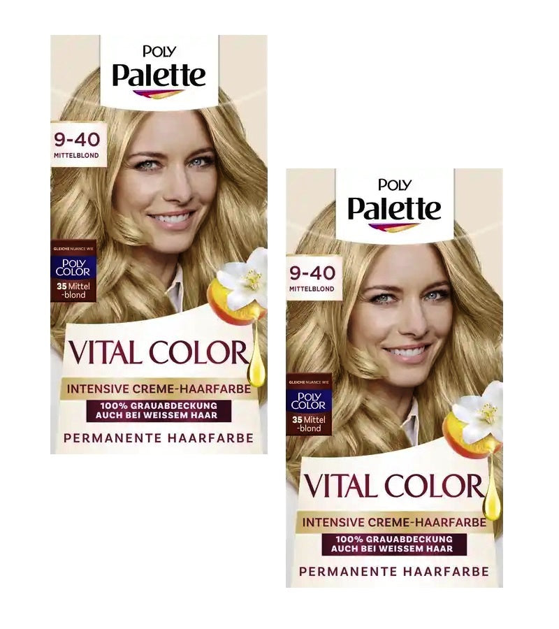 2xPack Schwarzkopf Poly Palette  Vital Color Intensive Cream Hair Colors - 9 Varieties