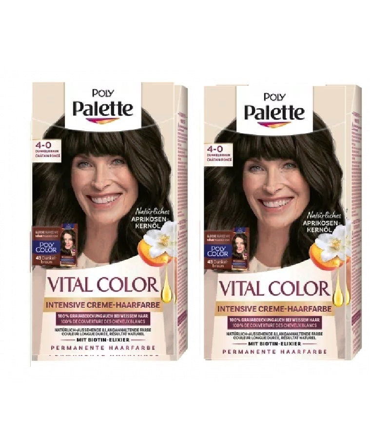 2xPack Schwarzkopf Poly Palette  Vital Color Intensive Cream Hair Colors - 9 Varieties