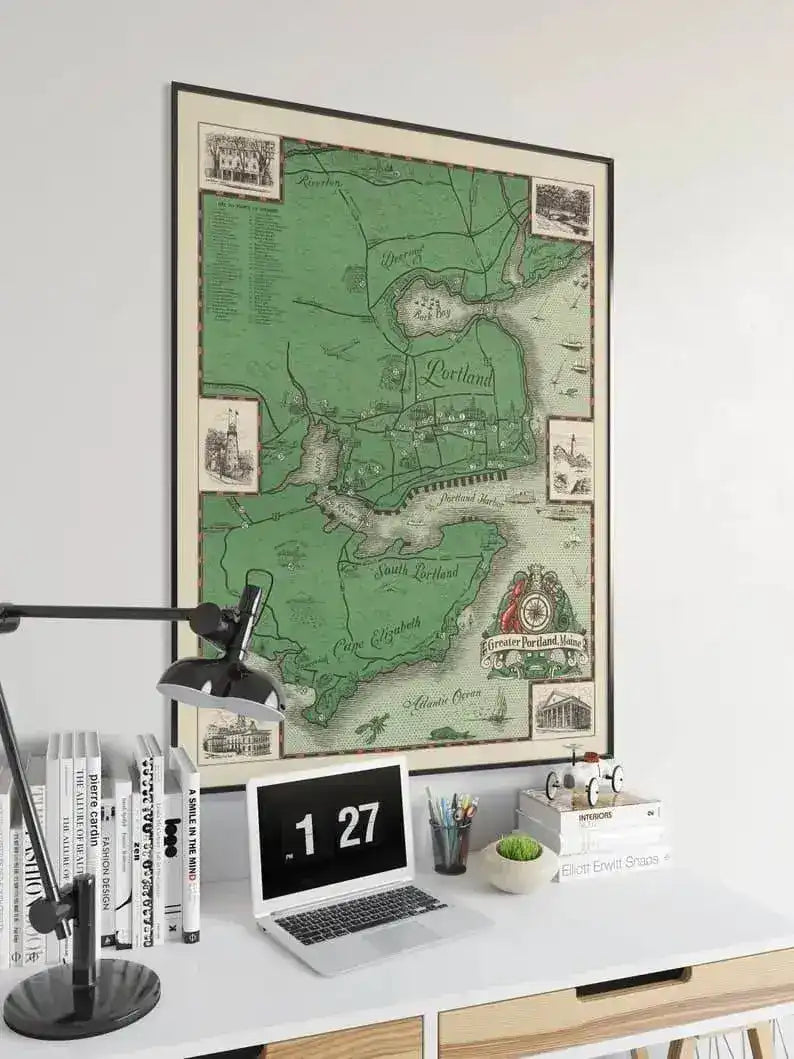 Portland Map Print| Art History