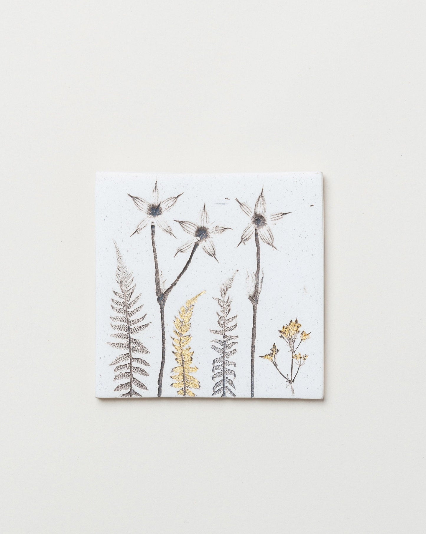 Handmade Botanical Wall Tile