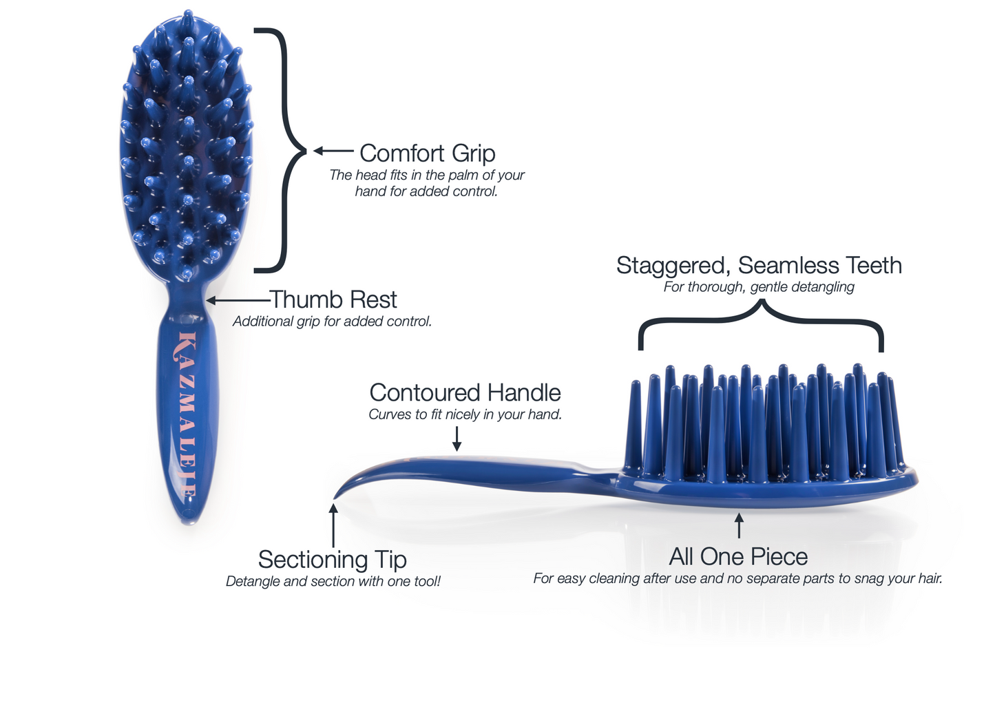 KurlsPlus Paddle Comb: Ultimate Detangling Solution for All Hair Types