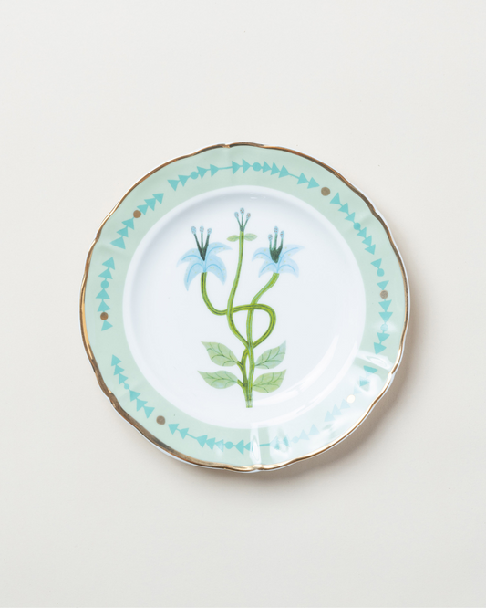 Dessert Plate/Flower Green D20.5cm