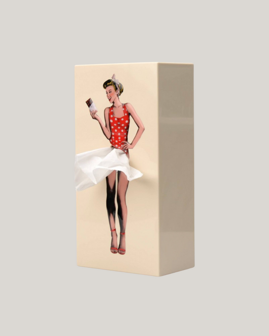 Tissue Box Girl Beige
