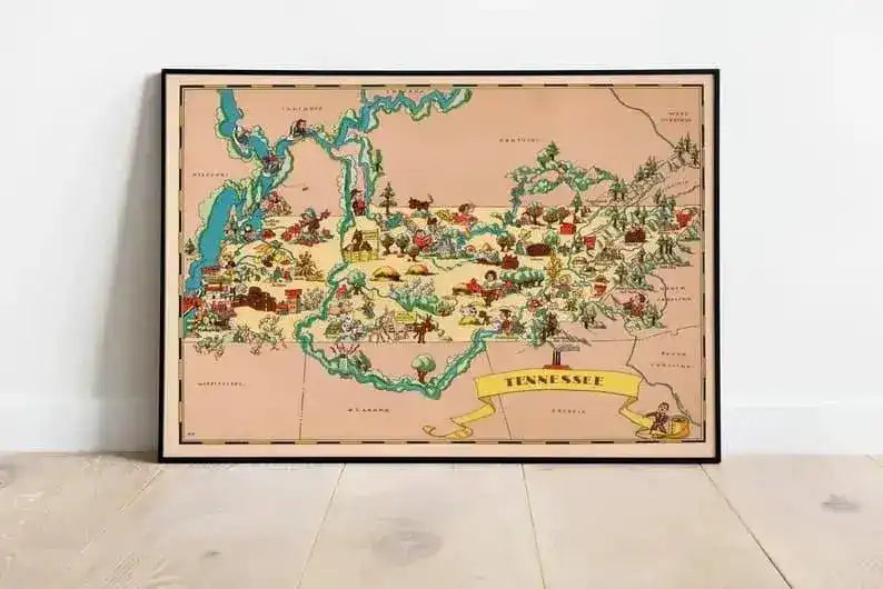 Tennessee Map Print| Art History