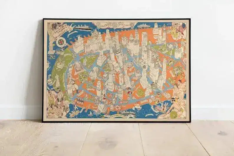 Manhattan Map Print| Art History
