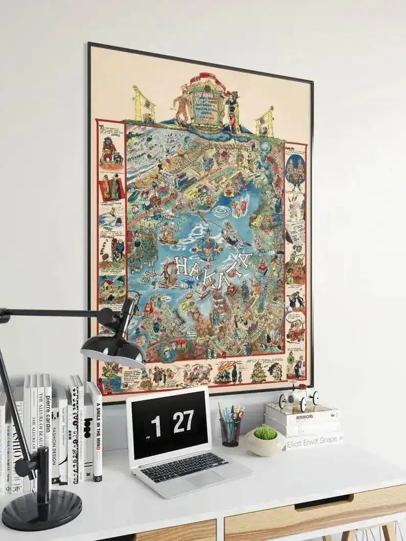 World War II Map| 24th Division Artillery Camp Hakata| Fukuoka Wall Art