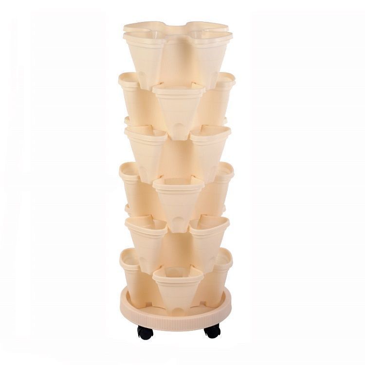 Balcony 6-Layer 3-Dimensional Basin Combination Plastic Flowerpot