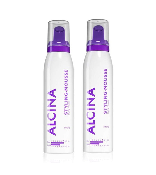 2xPack ALCINA Strong Hair Mousse for Volume and Shine -300 ml