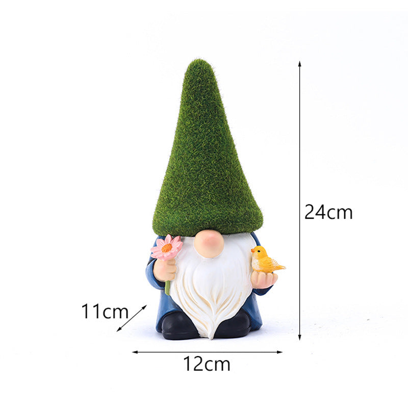 Decorative Garden Elderly Cartoon Statue Resin Crafts