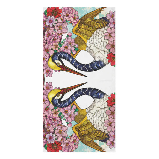 Birds of Heaven Mink-Cotton Towel - MAIA HOMES