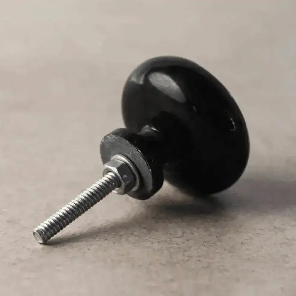 Bone Inlay Black and White Checkerboards Ceramic Cabinet Knobs