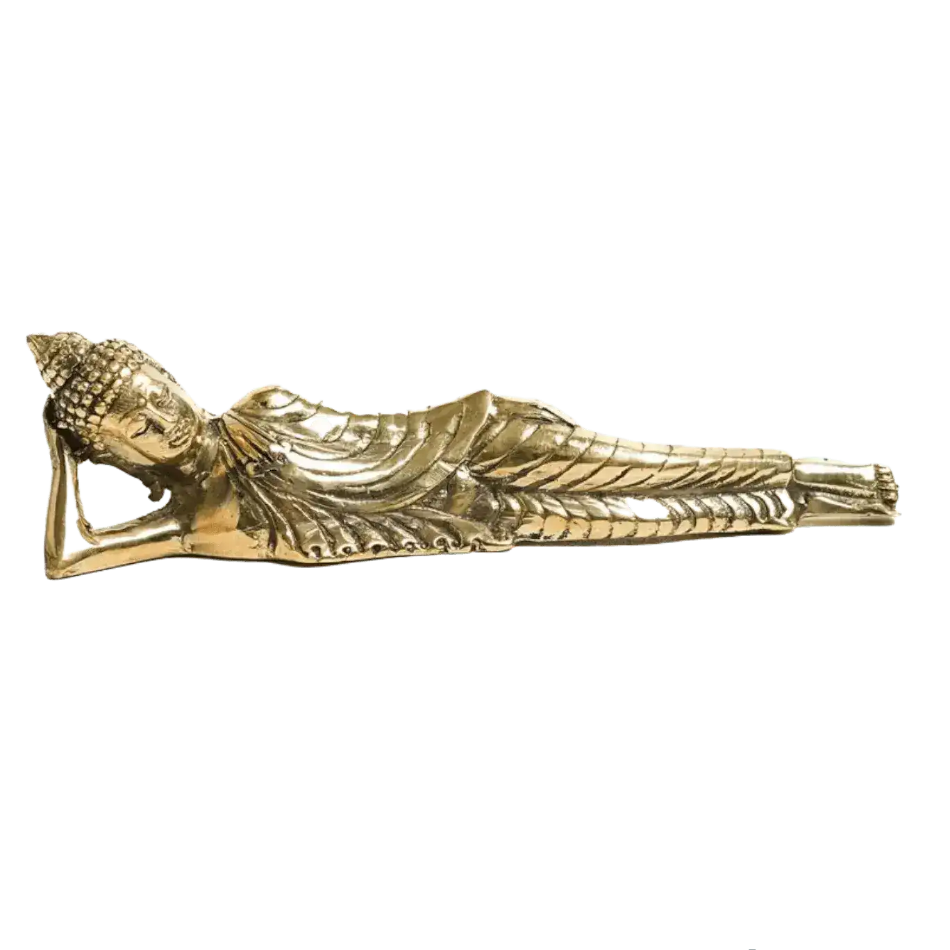 Bronze Reclining Buddha Figurine
