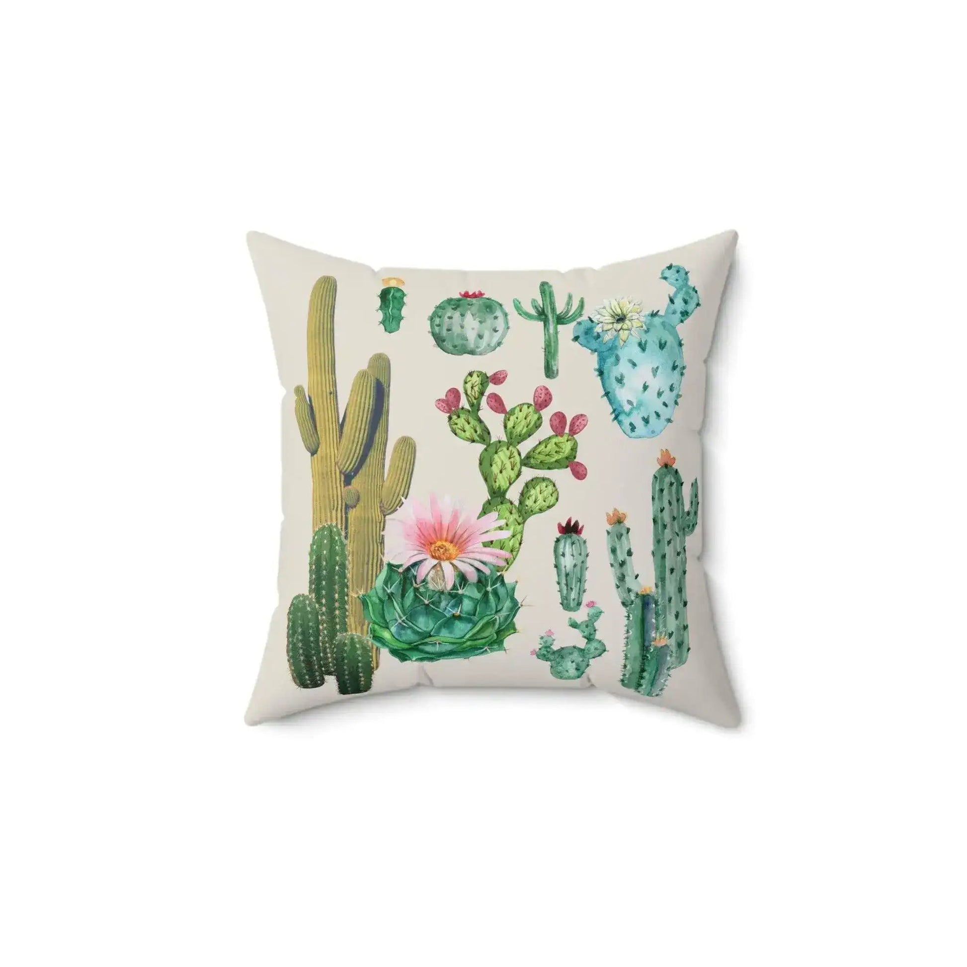 Cacti Family Vintage Inspired Throw PIllow - MAIA HOMES