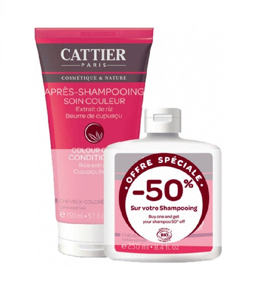 Cattier Organic Colored Hair  Conditioner + Organic Colored Hair Shampoo Combo