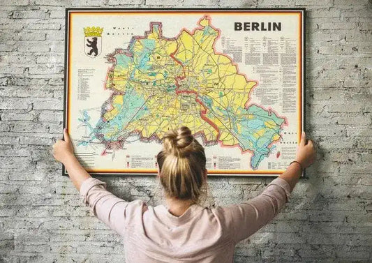 City Map of Berlin 1962| Old Map Wall Decor
