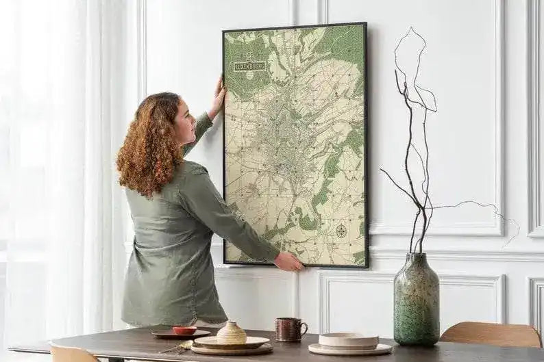 City Plan of Luxembourg| Old Map Wall Decor