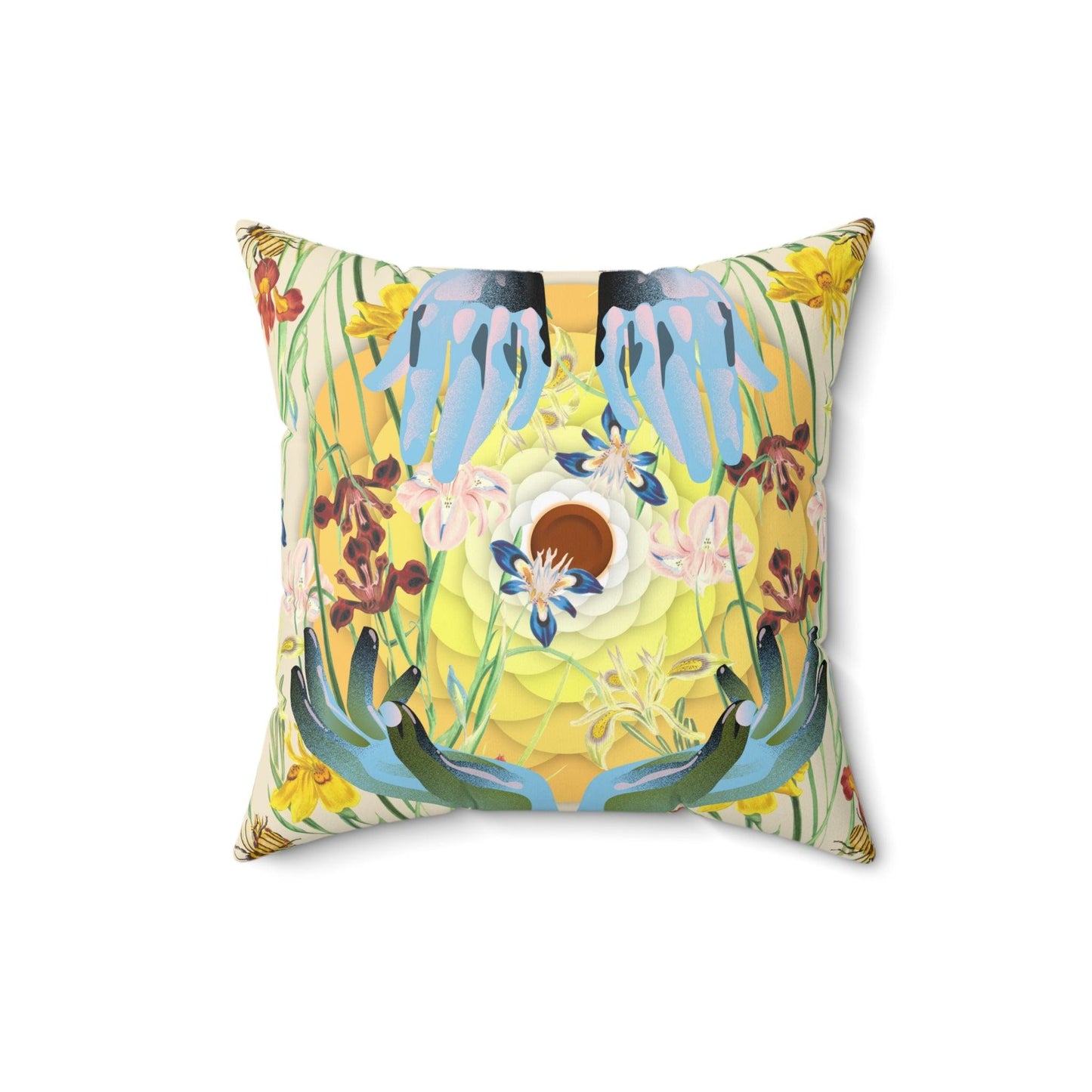 Come with Me Floral Inspired Accent Throw Pillow - MAIA HOMES