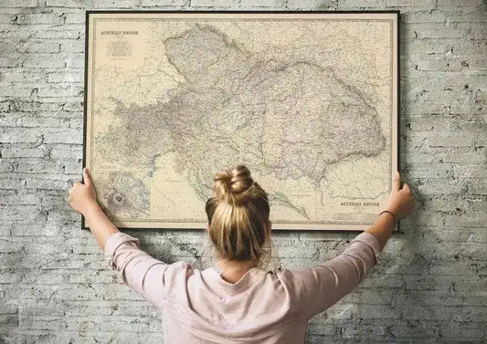 Composite Map of Austria-Hungary Empire 1861| Old Map Wall Decor