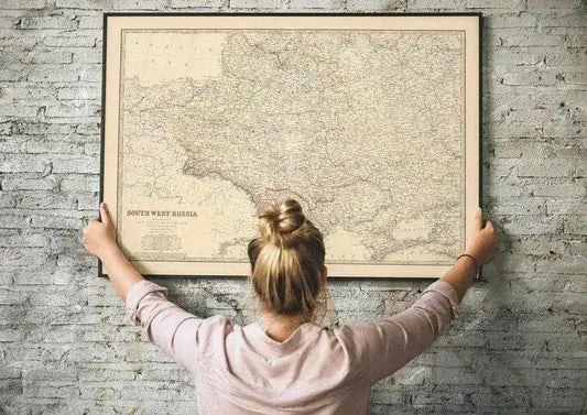 Composite Map of West Russia and Kingdom of Poland 1861| Map Wall Decor