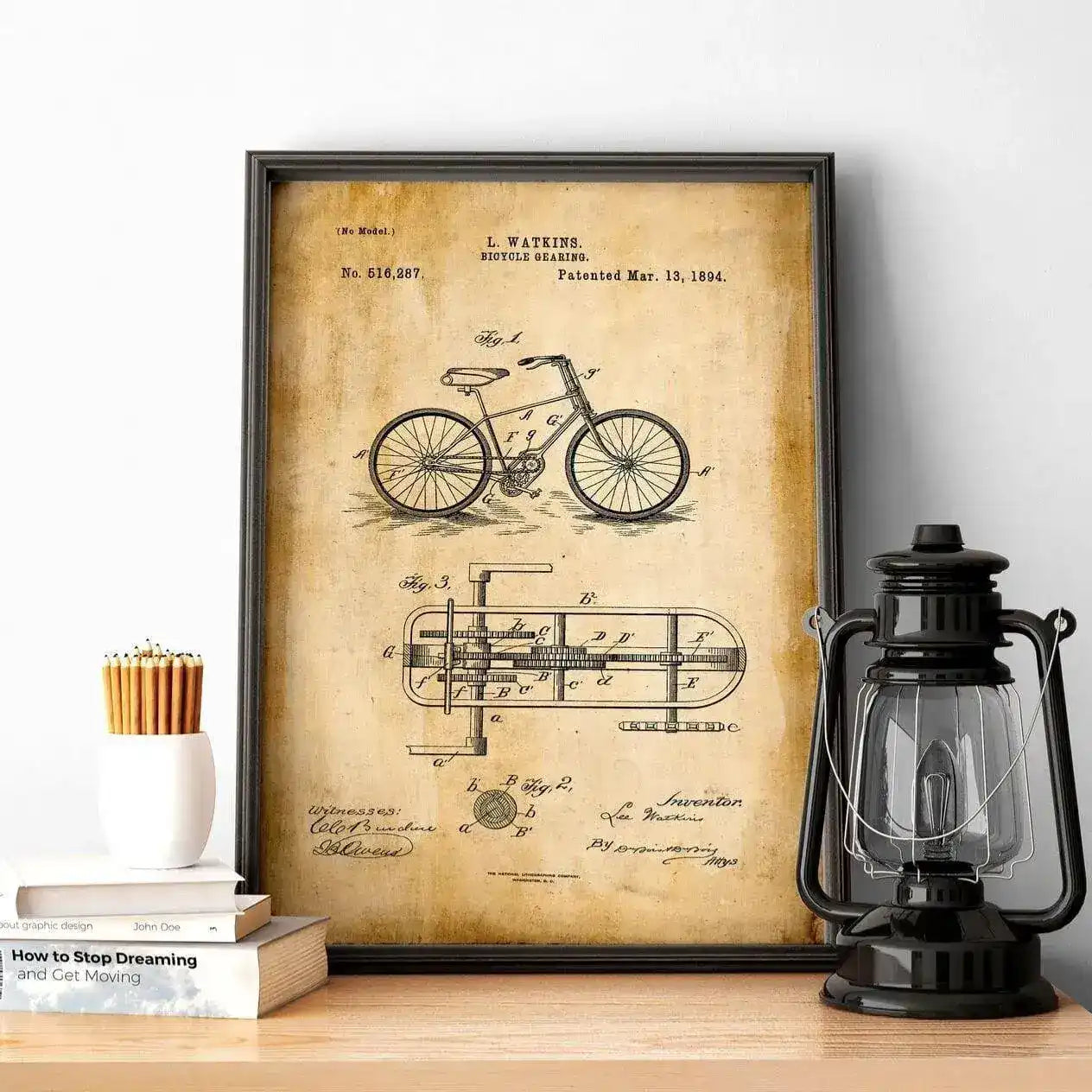 Cycler Gifts - Vintage Bicycle Patent Poster Print