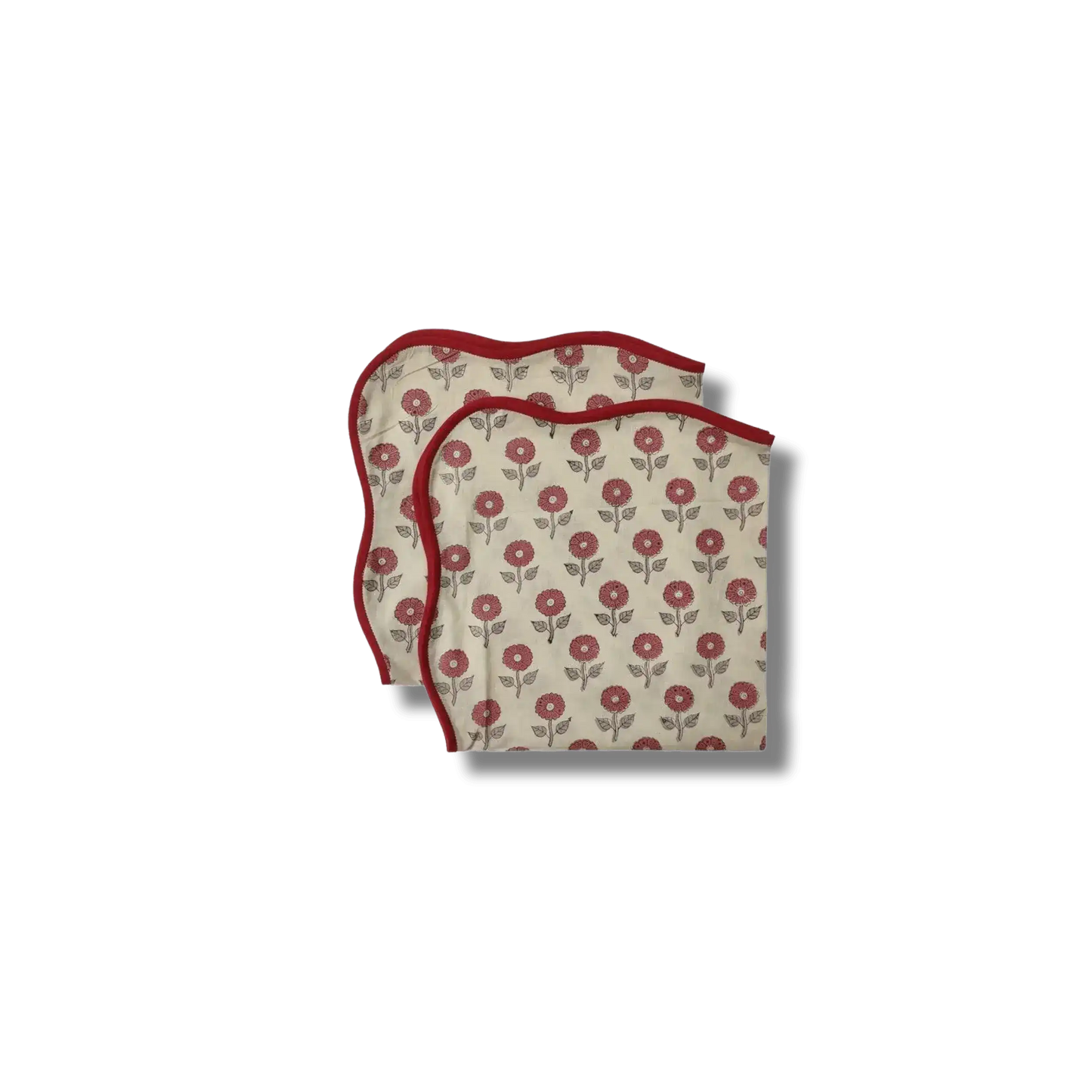 Daisy Block Printed Cotton Napkins