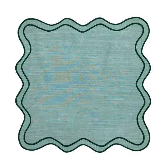 Double Scalloped Table Linen Napkins - MAIA HOMES