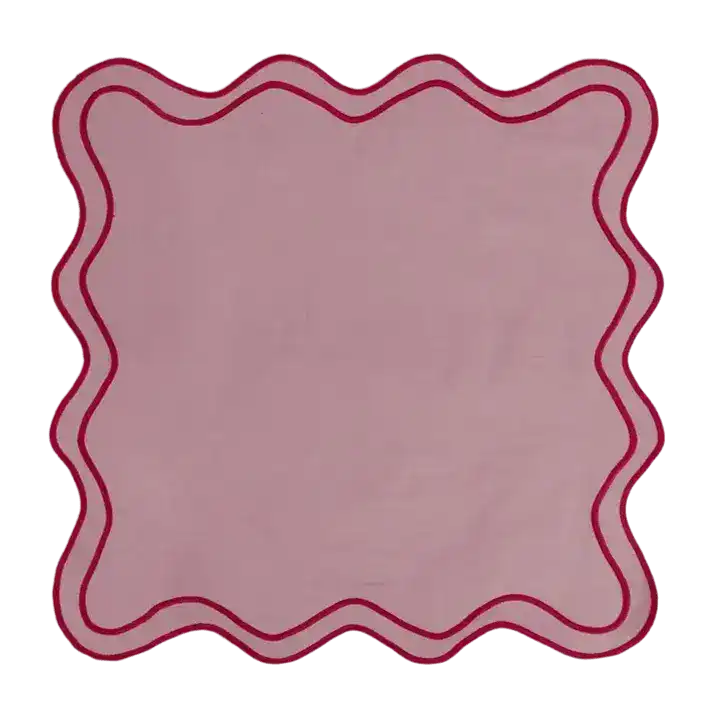 Double Scalloped Table Linen Napkins - MAIA HOMES