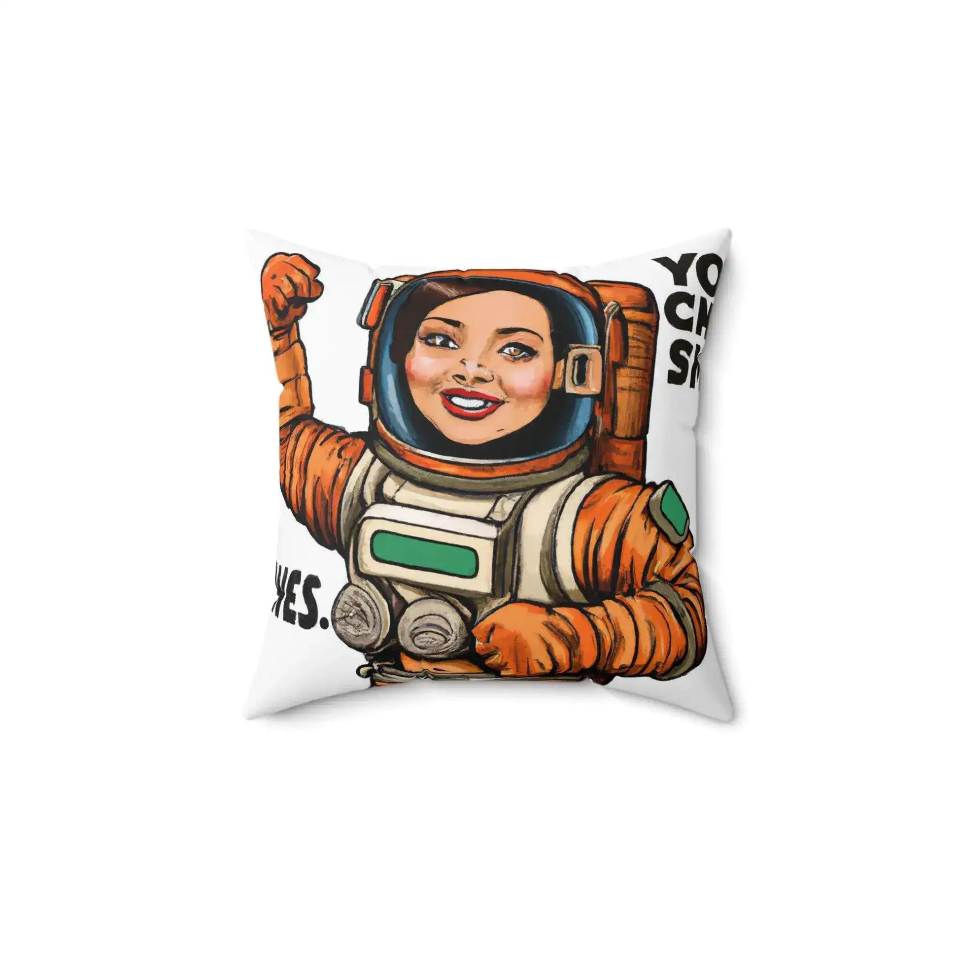Female Astronaut on Mars Printed Throw Pillow - MAIA HOMES