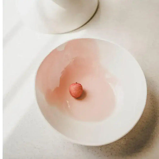 Fruit Salad Porcelain Blush Bowl