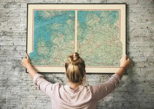 Geographical Map of Belarus and Baltic States| Map Wall Decor