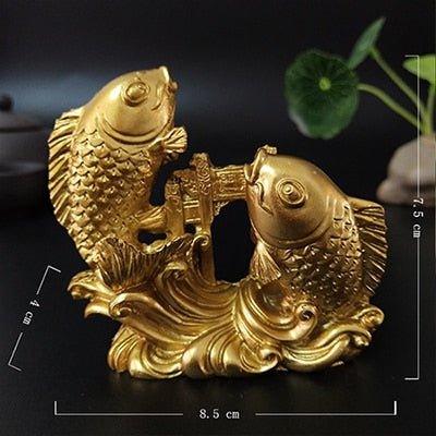 Gold Fish Chinese Feng Shui Buddha Statues - Animal Amity