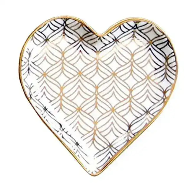 Gold Plated Ceramic Dish - MAIA HOMES