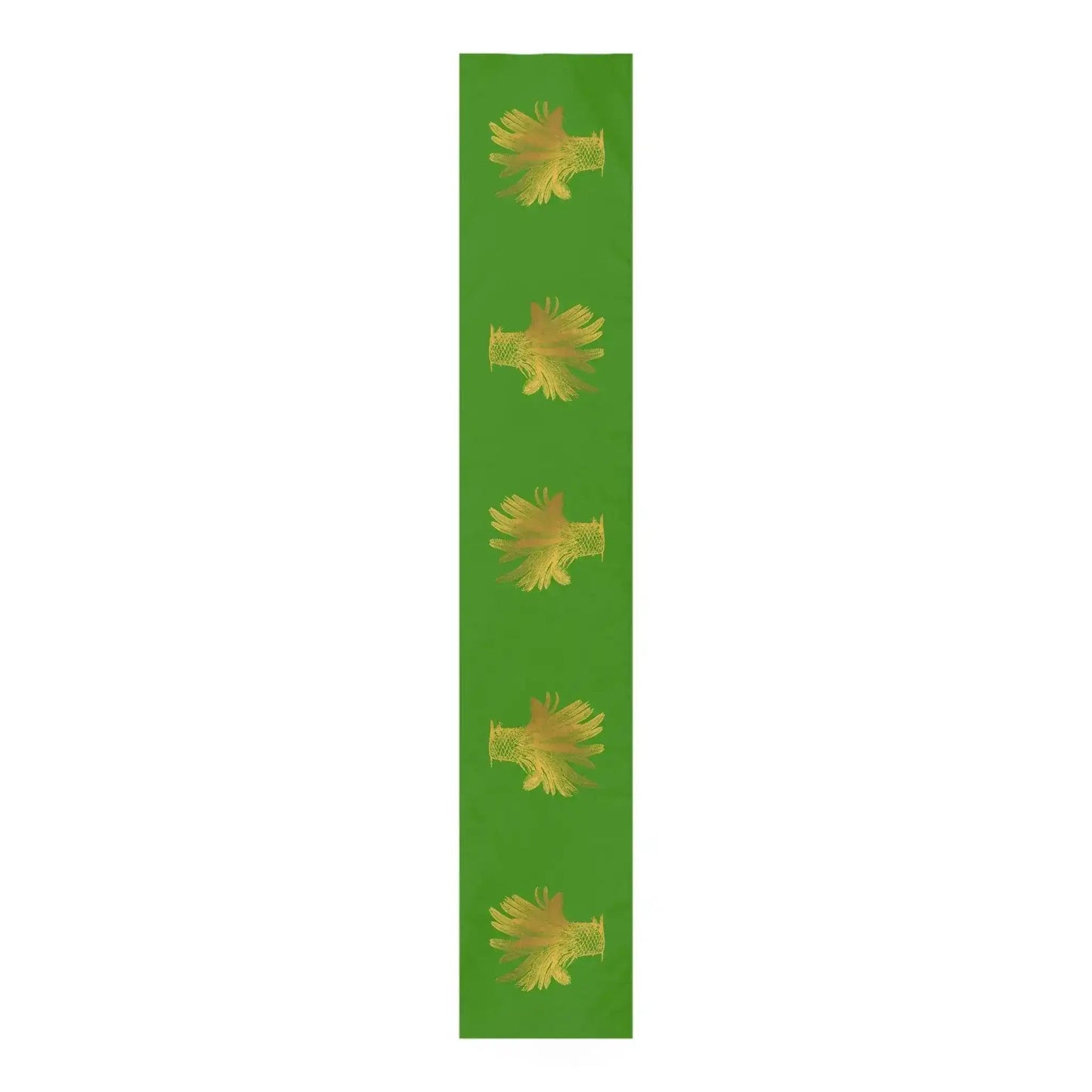 Golden Palm Trees Green Table Runner - MAIA HOMES