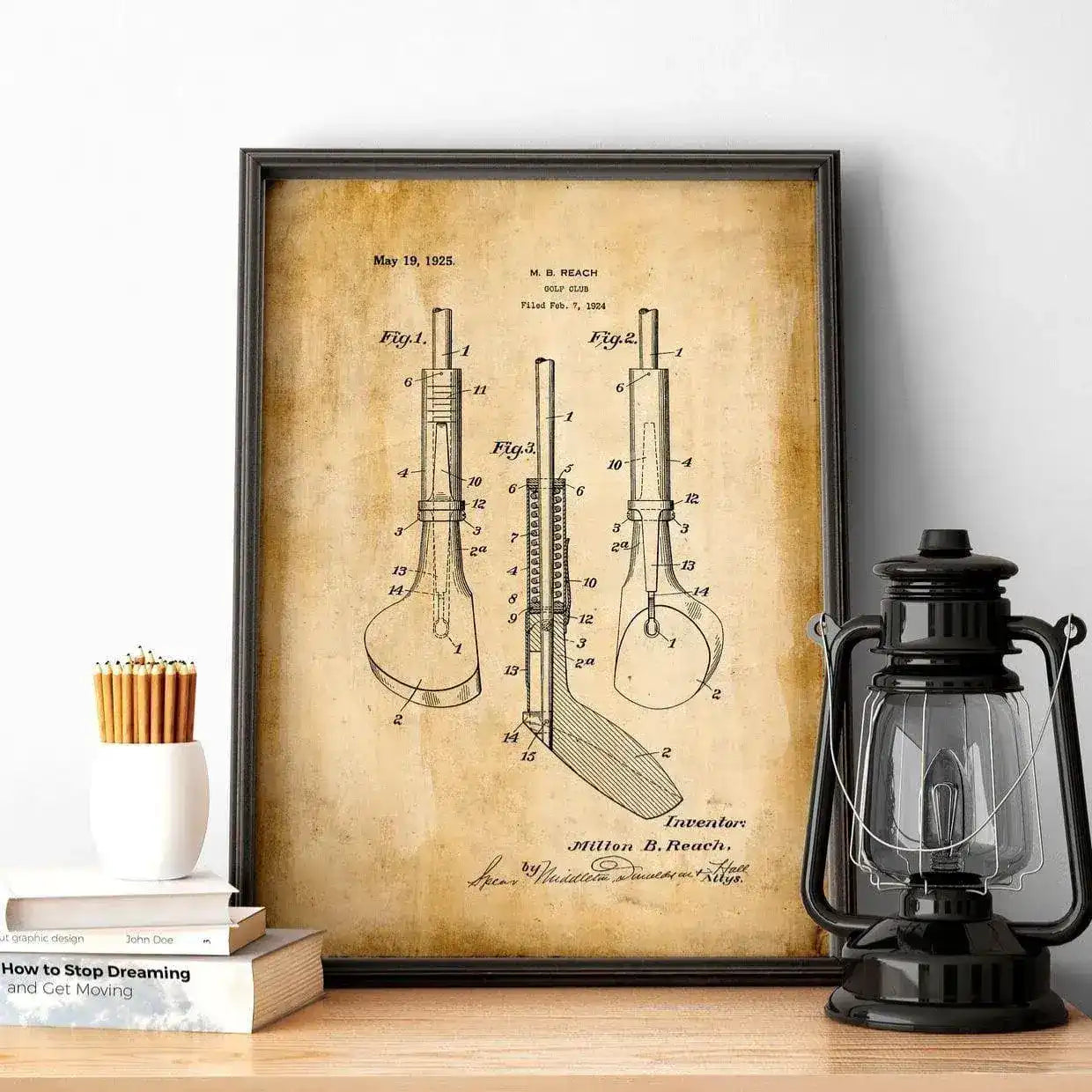 Golf Club Vintage Patent Poster Print