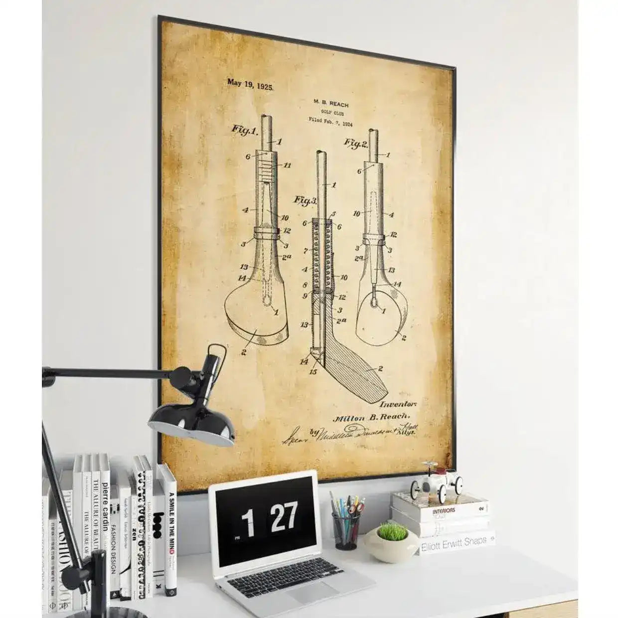 Golf Club Vintage Patent Poster Print