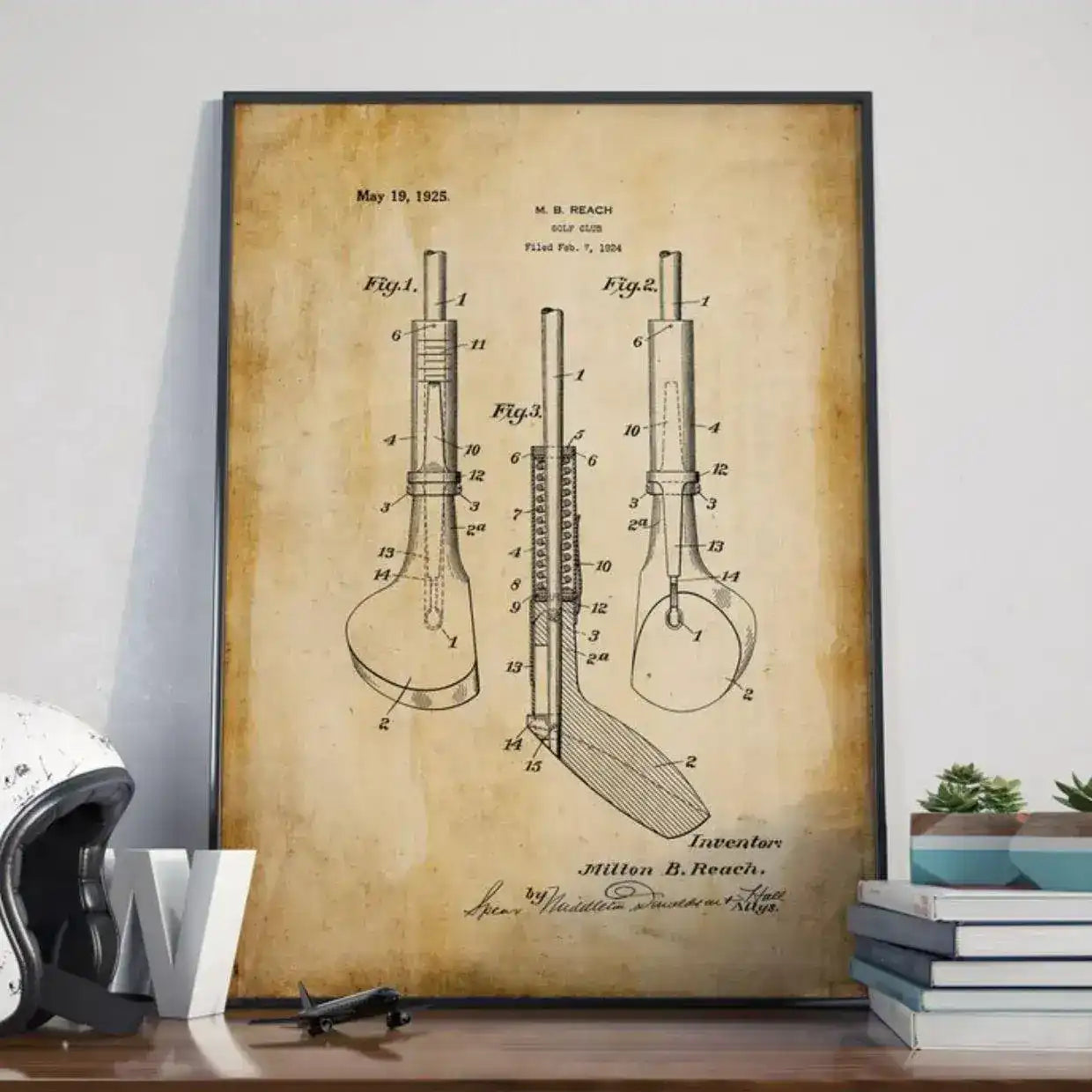 Golf Club Vintage Patent Poster Print