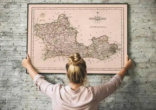Historical Map of Berkshire 1787| Old Map Wall Decor