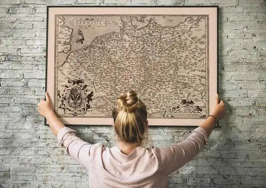 Historical Map of Germany 1570| Old Map Wall Decor