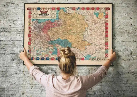 Historical Map of Poland| Old Map Wall Decor